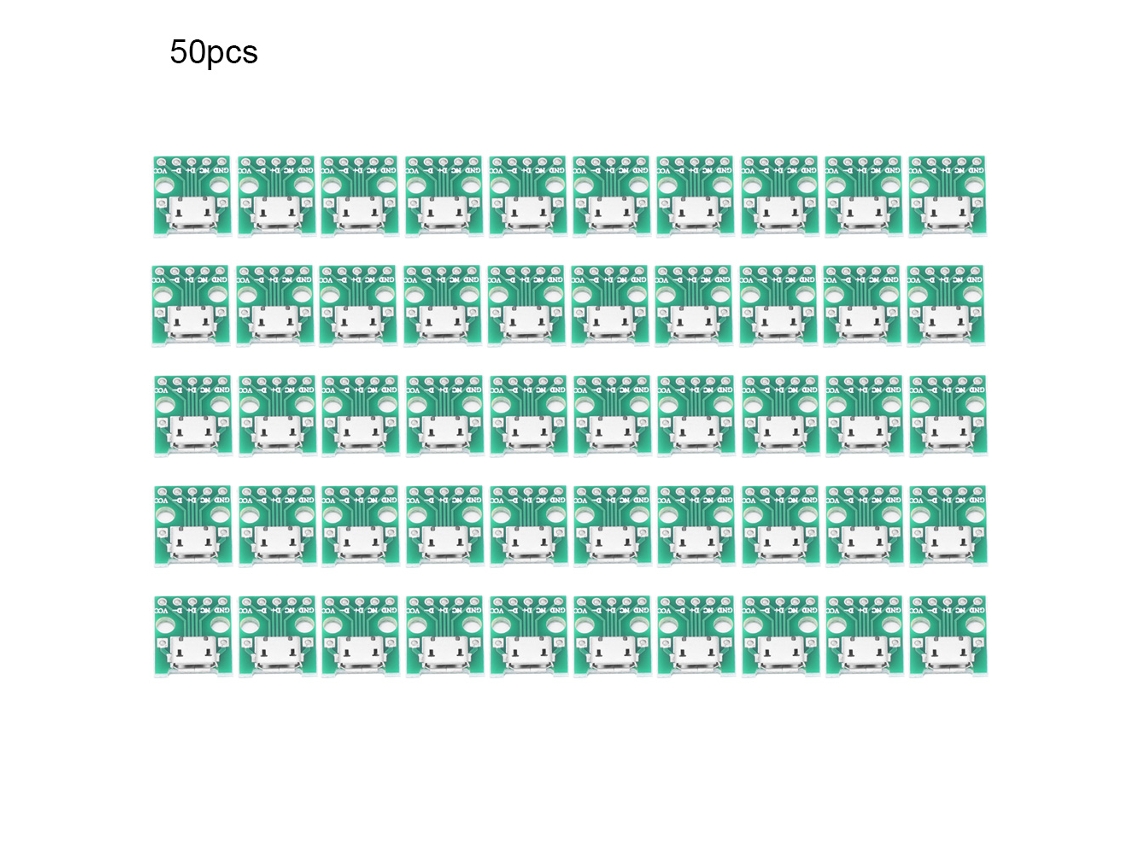 50 Peças Adaptador Micro Usb Fêmea para Dip S/MARCA