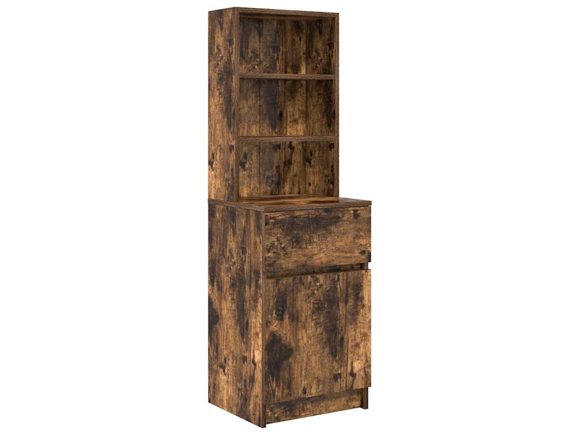 Vidaxl Mesa De Cabeceira 39x35x125cm Derivados Madeira Carvalho Fumado
