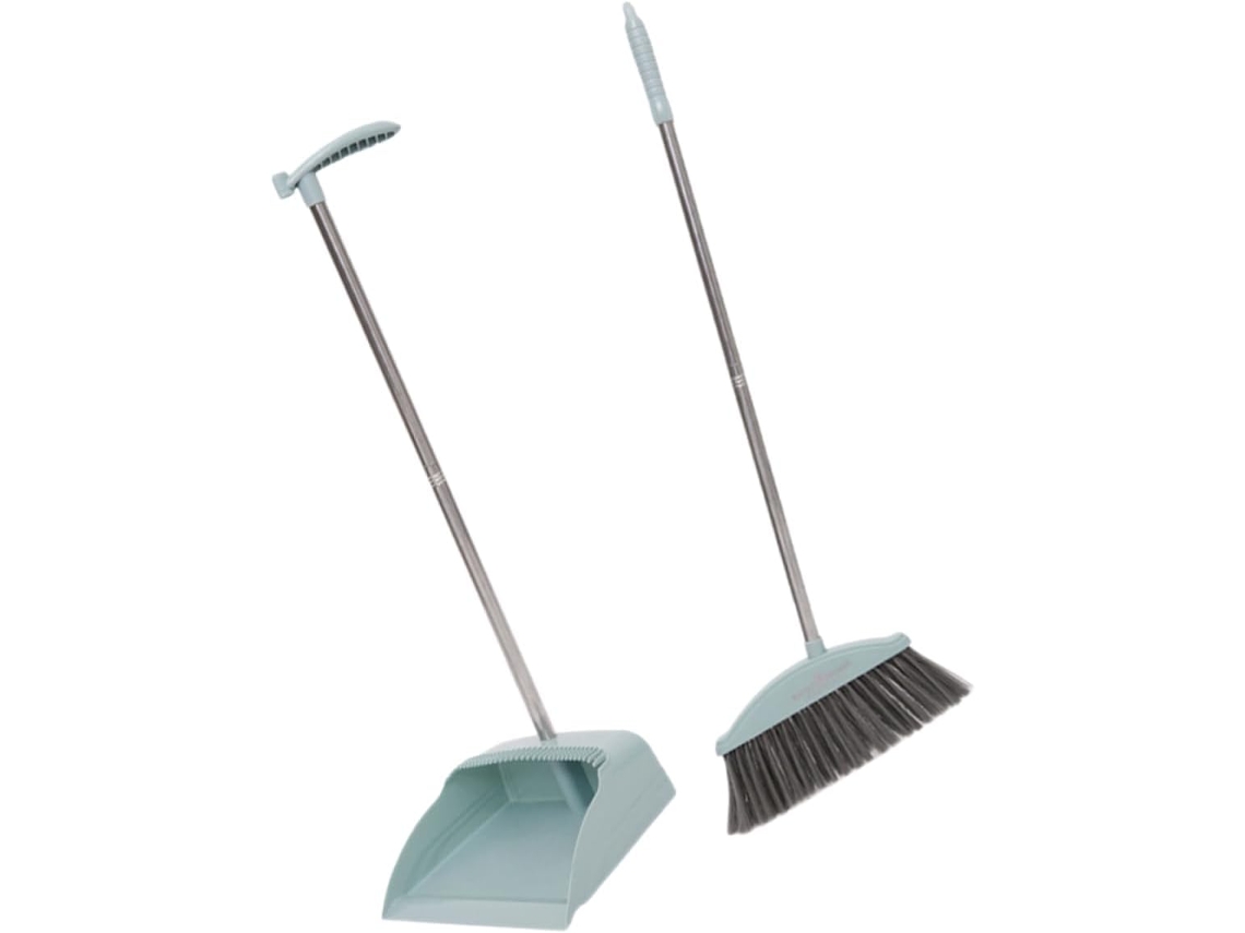 Conjunto De Vassoura E Pá Lixo, 1 Conjunto, Aço Inoxidável E Plástico, Simples