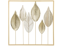 Moldura Metal Folha Decoração Parede Dourada Moderna VELTRIX