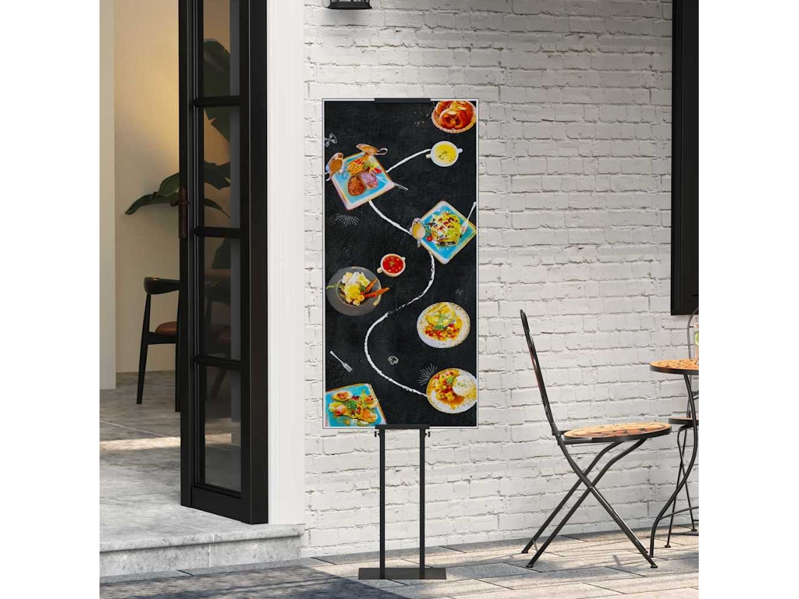 Vidaxl Displays De Feira Preto 30 X 23,5 X 210 Cm Aço