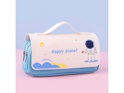 2026 linjou Estojo de Lápis Grande com Astronauta Azul, Estojo Escolar Fofo, Resistente À Água, Multifuncional