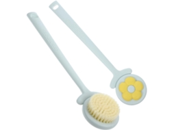 Conjunto De 2 Escovas Banho Esfoliantes Com Cabo Longo E Cerdas Macias Vicasky Para As Costas, Adequadas Para Homens E