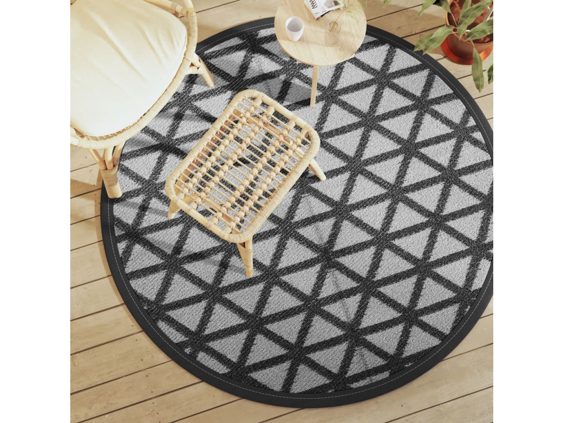 Vidaxl Tapete De Exterior Ø160 Cm Arakil Pp Preto