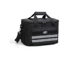 Ipree Bolsa Térmica Piquenique Grande Capacidade Preta Ar Livre Múltiplas Camadas Viagens Zíper Duplo Isolamento Térmico Mão Transversal