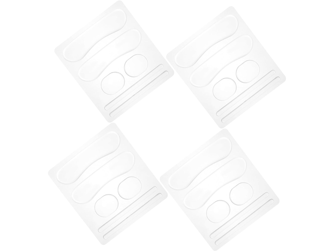 Protetores De Calcanhar, Pacote Com 4-unidades, 24 Peças De Silicone Transparente, Almofadas Flexíveis Autoadesivas Para