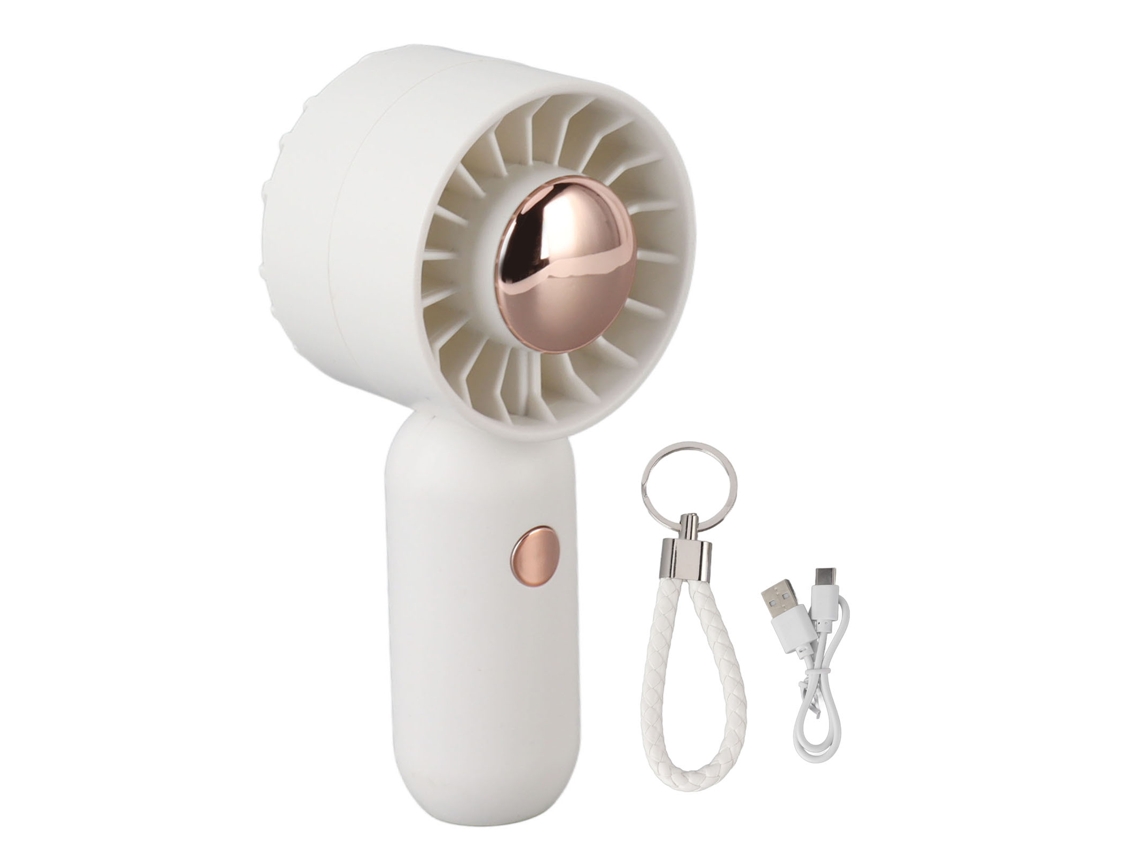 Ventilador de Mão Portátil Usb Recarregável Mini Bolsa Mesa Estudo Branco | S/MARCA