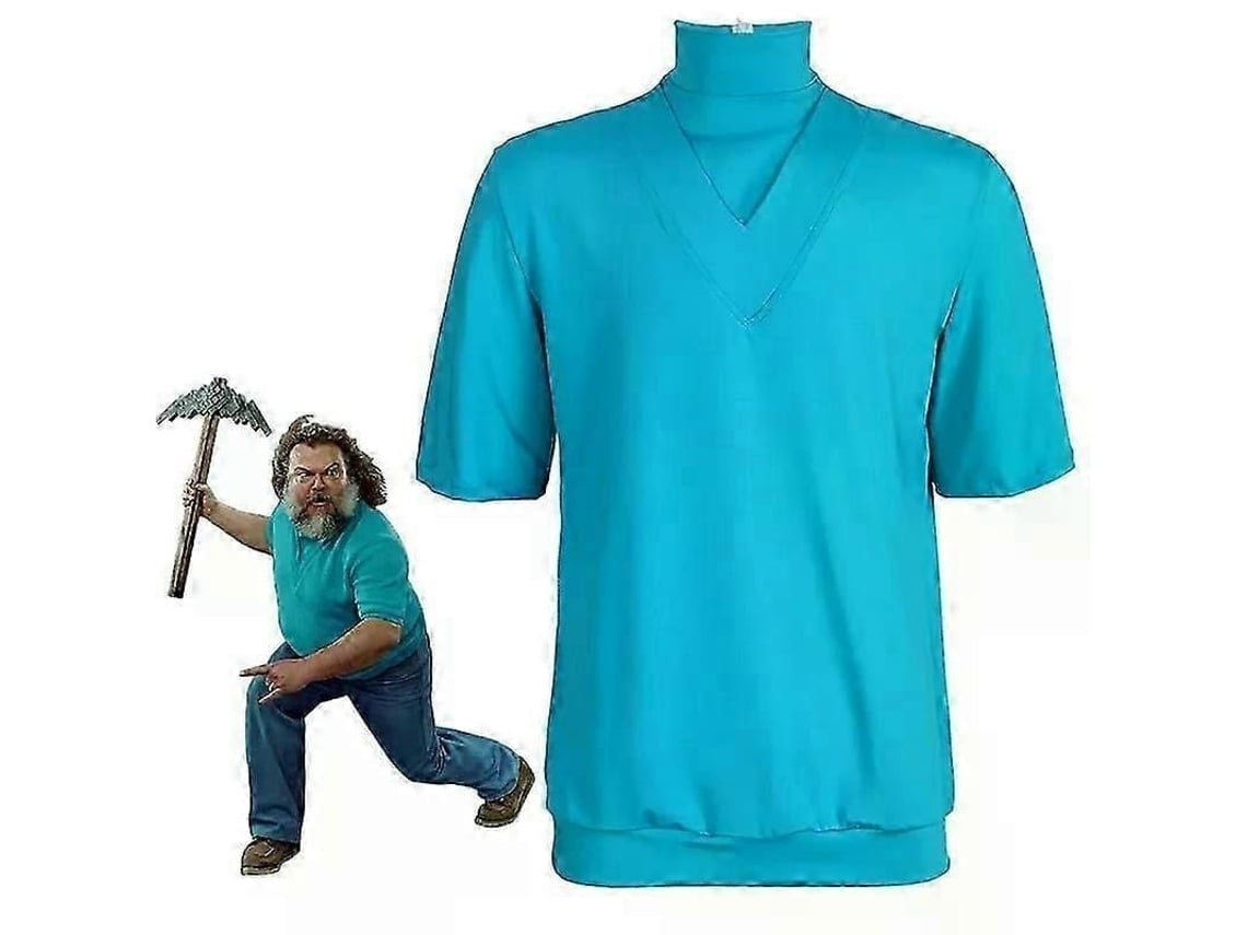 _traje de Steve Blue Camiseta Adulto Jack Black Cosplay Filme 2025