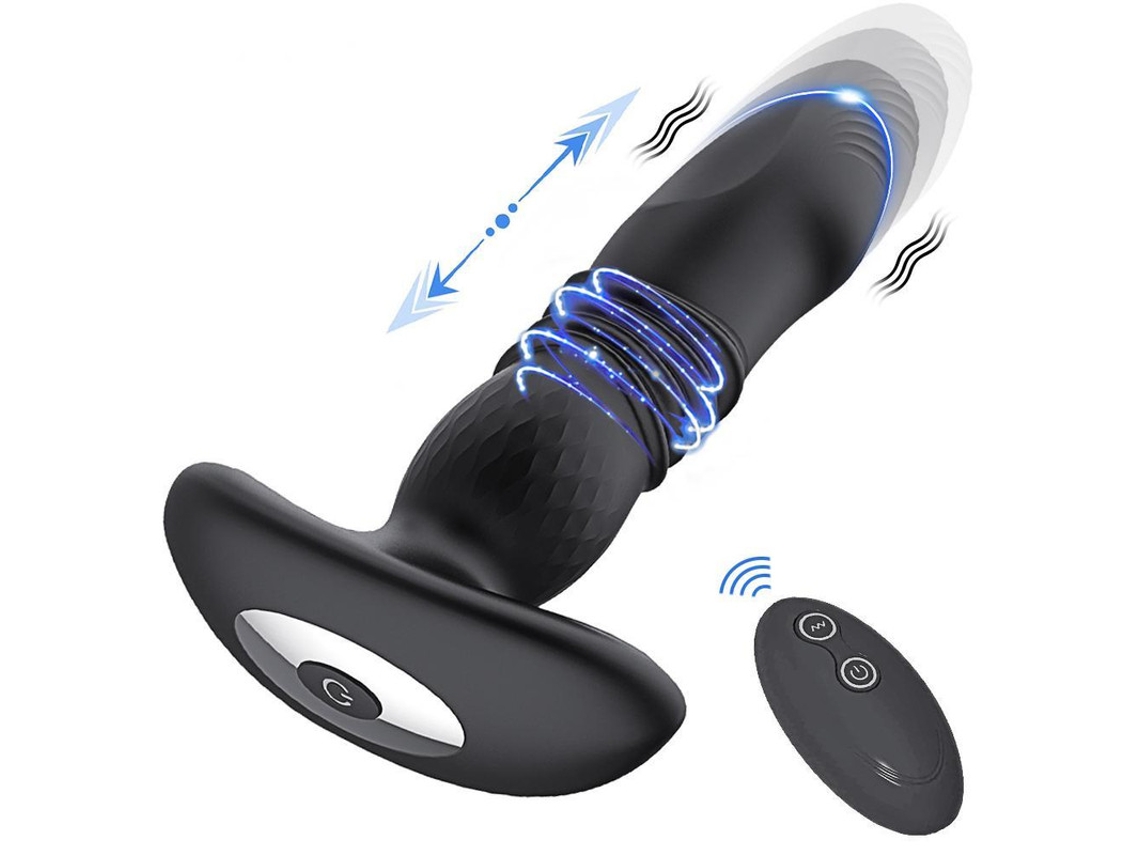 Vibrador Telescpico Remoto Sem Fio Para Homens E Mulheres (preto) Yizhood