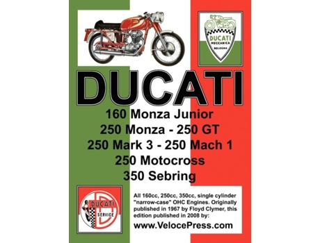 Livro Ducati Factory Workshop Manual 160cc, 250cc Amp 350cc Narrow Case, Single Cylinder, Ohc Models De Ducati Meccanica (inglês)