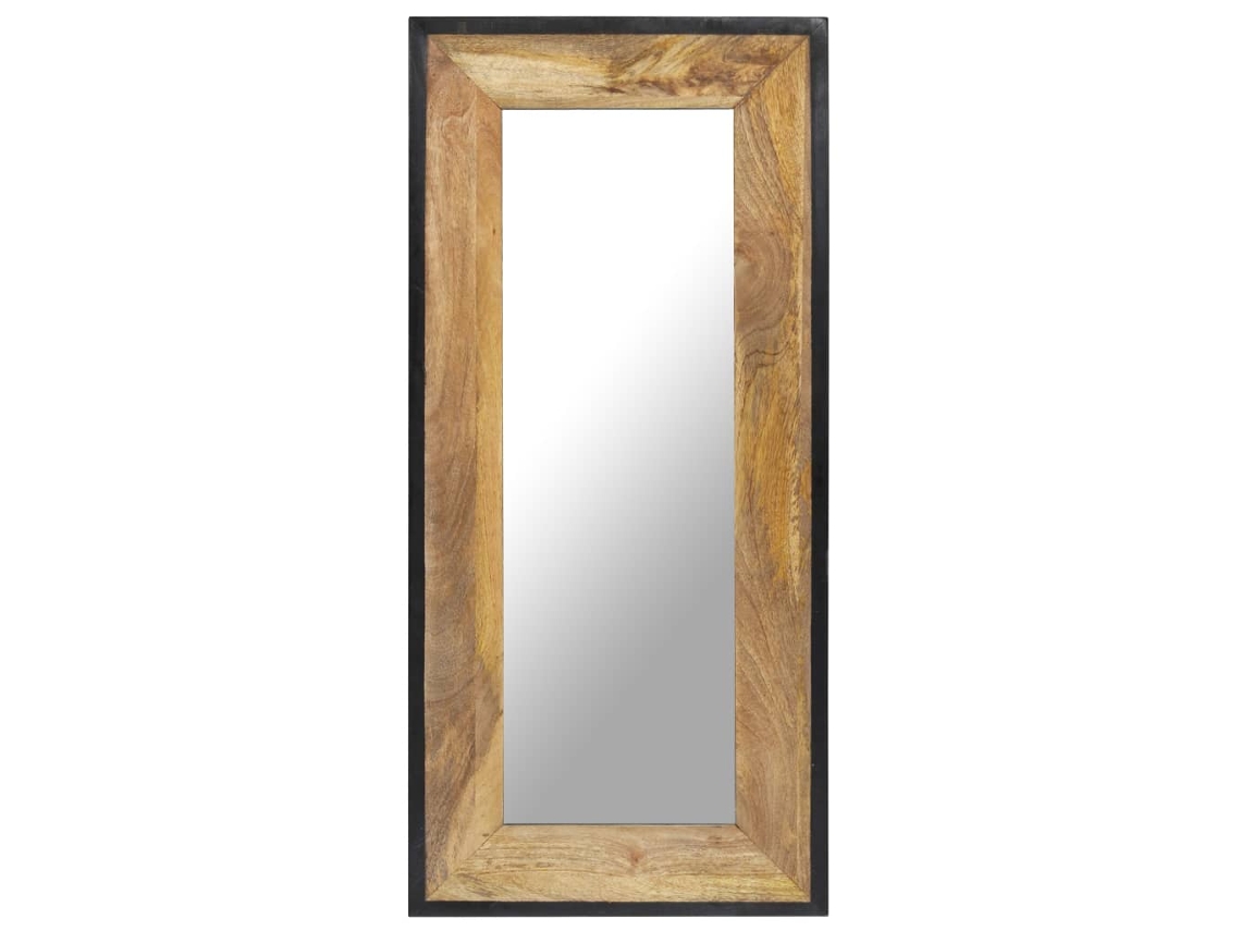 Vidaxl Espelho 110x50 Cm Madeira De Mangueira Maciça