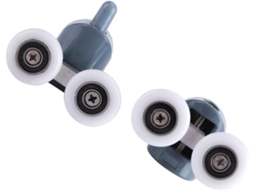 Rodízios Deslizantes Para Portas De Chuveiro, Polias Fáceis De Limpar, 8 Rodízios Duplos Para Portas De Vidro 5mm 6mm