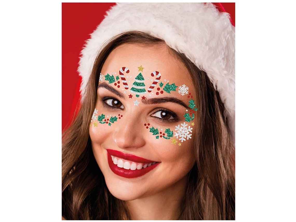Joias faciais adesivas para árvore de Natal