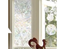 Película Decorativa 3d Arco, Íris Para Janelas, Autoadesiva E Opaca