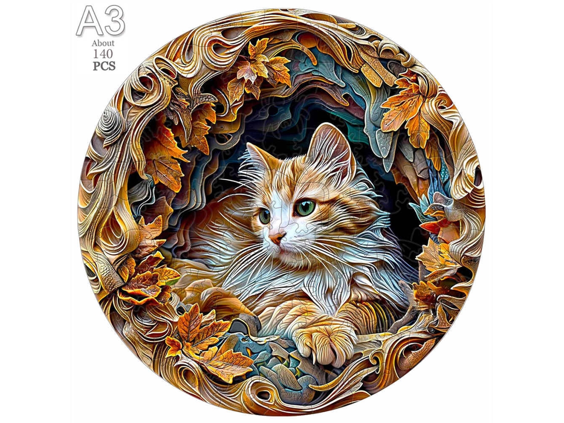 Quebra Cabeça De Madeira Com Animais, Brinquedo Para Adultos E Crianças, Conjunto De Quebra Cabeças Em Formato De Círculo, Present Aquaforge