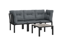 Garden Lounge Set, Garden Lounge Sets Vidaxl Preto Rattan / Vime (n/a)
