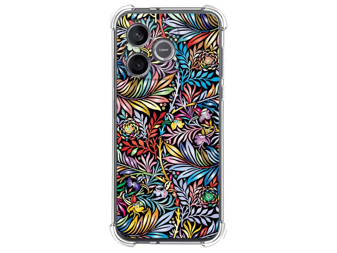 Capa Tumundosmartphone De Silicone Resistente A Impactos Para Honor 600 Lite 5g Com Estampa Floral 4 Desenhos