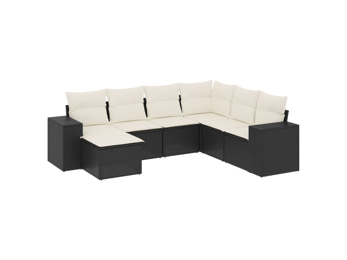 Garden Sofa Set, Garden Sofa Sets Vidaxl Preto Rattan / Vime (n/a)