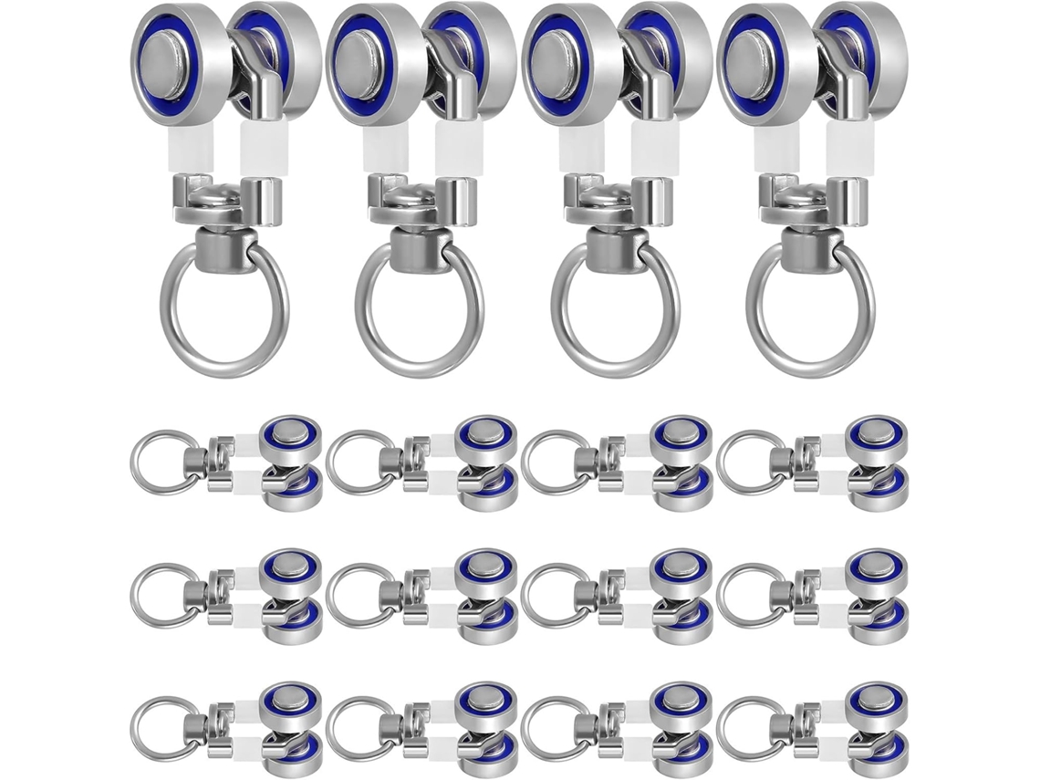 Conjunto De 30 Polias Metálicas Para Varão Cortina, Funcionamento Silencioso E Fácil Instalação, Ideal Para Uso