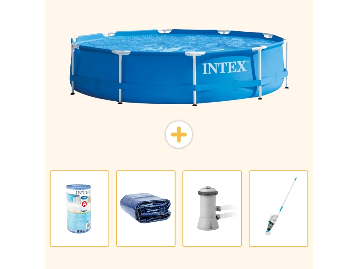 Intex Piscina Com Estrutura Redonda - 366x76 Cm - 5-peças S27