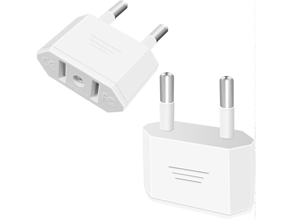 BRILVIBERA 2 Adaptadores EUA para França, Tomada Alemã para Viagens EUA, UE