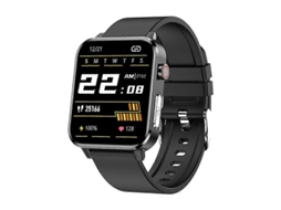 Relógio inteligente Bluetooth Loaniy E86 de 1,7 polegadas com monitor de frequência cardíaca, preto Ly Ebike