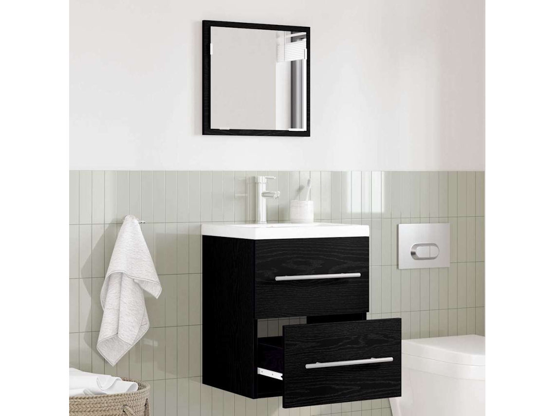 Vidaxl Conjunto De Móveis Para Banheiro Preto 41 X 38,5 X 48 Cm