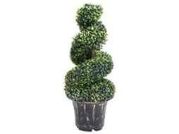 Vidaxl Planta Artificial Buxo Em Espiral Com Vaso 89 Cm Verde