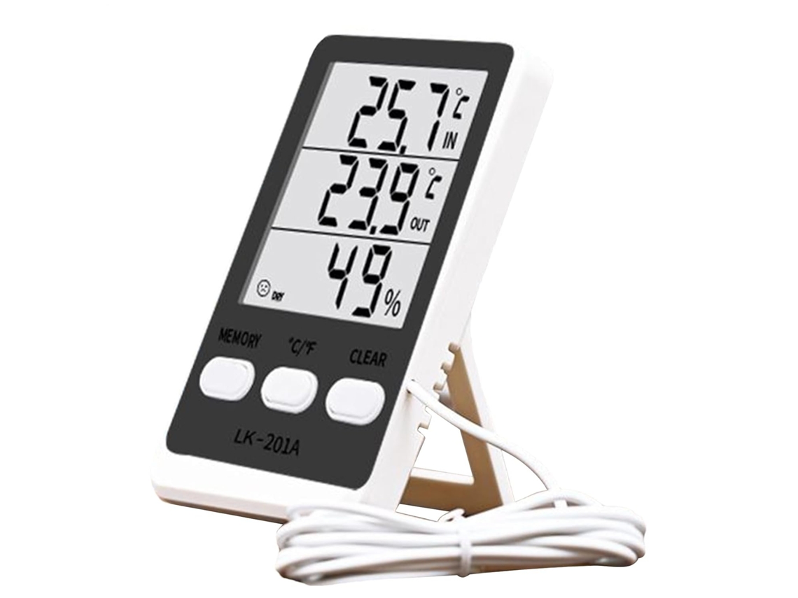 Lurelia Termo-higrómetro Digital, Para Frigorífico E Congelador, Alta Precisão, Visor Lcd, Impermeável, Base Magnética, Medição De Humidade