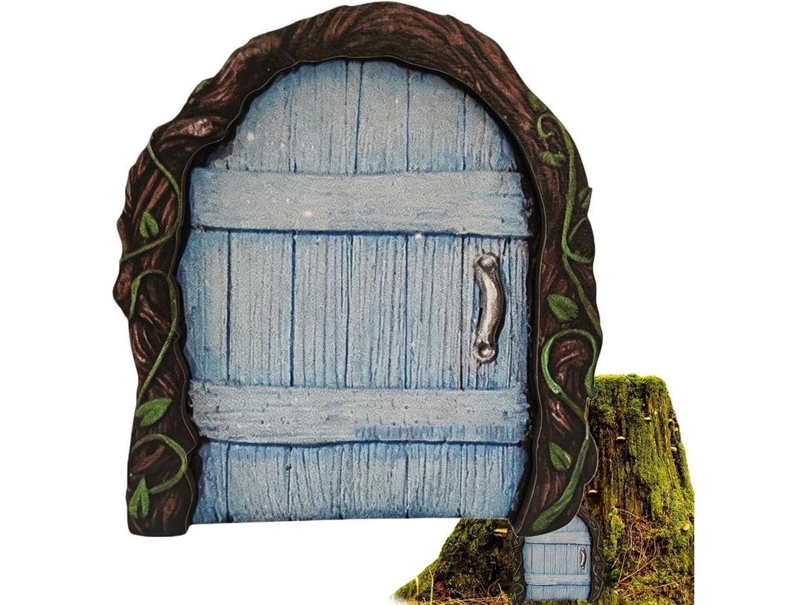 Porta de Fada Genérica Figuras em Miniatura Imaginativas Porta de Fada de Madeira para Jardim, Lago, Quarto, Parede, CHABERLU