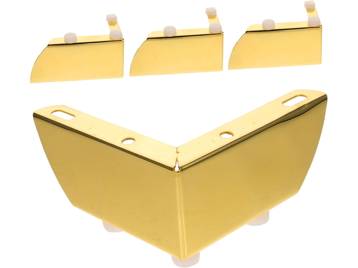 Conjunto De 4 Pés Móveis Dourados, Duráveis, Para Sofá, Mesa, Cômoda E Outros Móveis Domésticos Fácil De Instalar