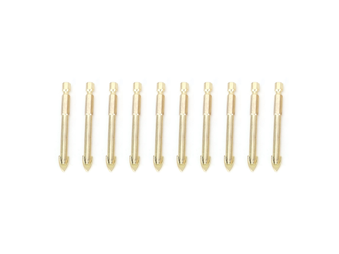 10 Brocas De Cerâmica Com Punho Hexagonal 6mm