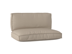 Conjunto 2 De Almofadas De Pallet Vidaxl Taupe Poliéster