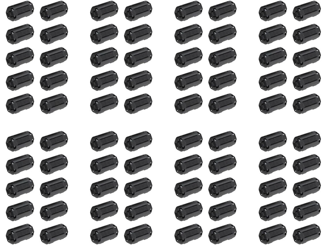 Filtro De Núcleo De Ferrite Com 80 Unidades, Diâmetro Interno De 7 Mm, Cor Preto. Gokoco