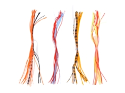 4 Sacos de Iscas de Pesca com Saias de Silicone Coloridas