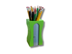 Porta, Canetas em Formato de Apontador, Organizador de Mesa Divertido, Verde, Tamanho M BRILVIBERA