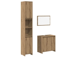 Bathroom Furniture Set, Bathroom Furniture Sets Vidaxl Marrom Madeira Processada (n/a)