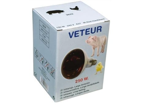 Lampada Veteur Infra. 250W Vermelha