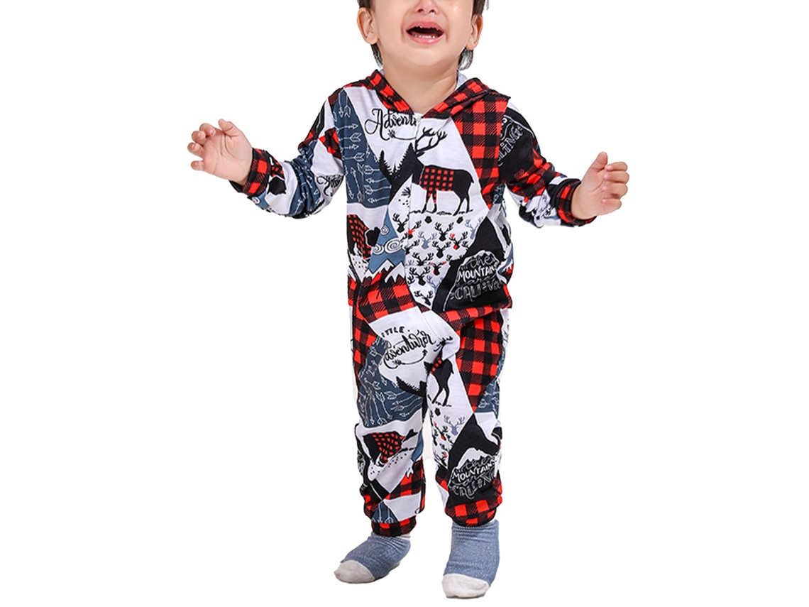 Laxiscreed Conjunto De Pijamas Natalícios Para Pais E Filhos Com Blusa De Gola Redonda E Manga Longa, Tamanho L Feminino