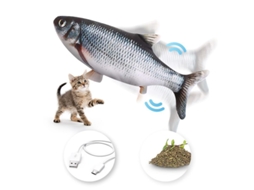 2026 brinquedo de Pelúcia Peixe Dançarino Interativo Realista com Catnip Linjou, Recarregável Usb