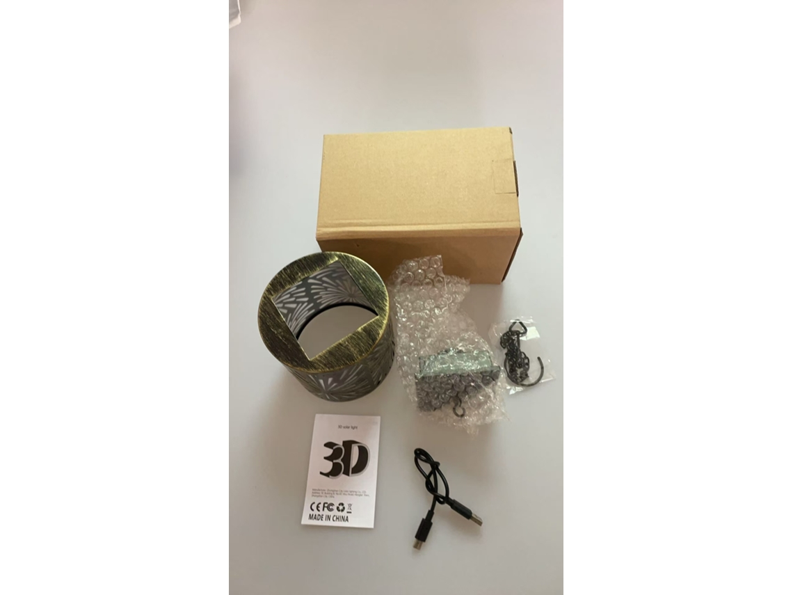 Lanterna Solar Externa Pendente Ip54 Impermeável Luz Quente Jardim Pátio | S/MARCA