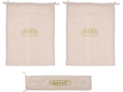 Kit De 3 Sacos De Linho Para Pão Reutilizáveis E Fáceis De Transportar Com Cordão, Em Cores Sortidas, Ideais Para