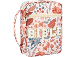 Estojo Para Bíblia, Bolsa Organizadora Floral Estudos, Grande Capacidade, Alça Com Zíper, Protetora Livros,