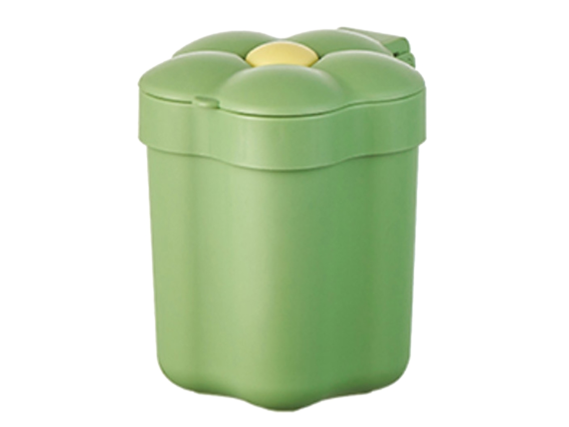 Lixeira de mesa com tampa de flor S/MARCA