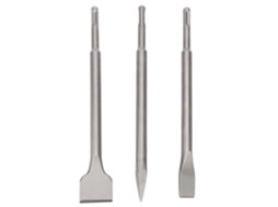 Conjunto 3 Martelos Escavadores Pontiagudo Plano U Formato Aço Liga Perfuração Parede Concreto Tijolo S/MARCA