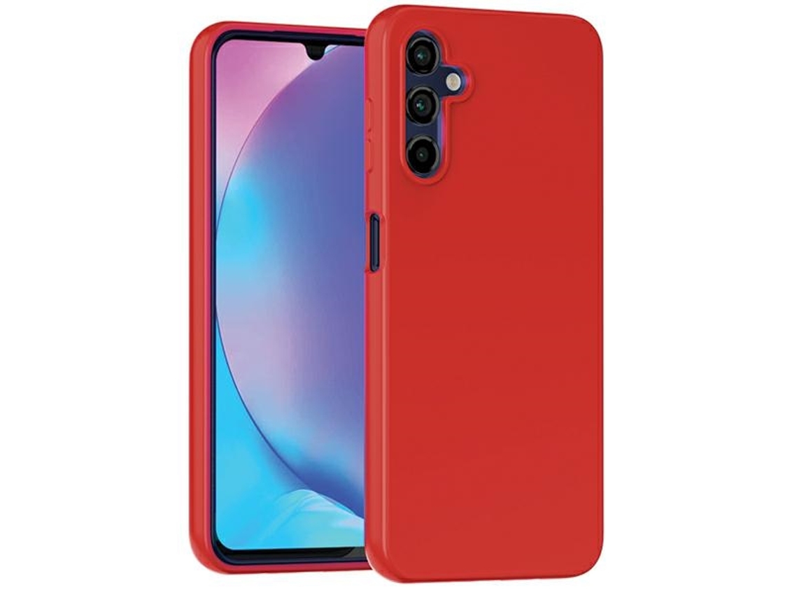 Capa Gentil para Samsung Galaxy A15 MERCURY Pele Sintética Vermelho