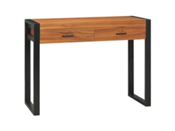 Vidaxl Secretária Com 2 Gavetas 100x40x75 Cm Madeira De Teca