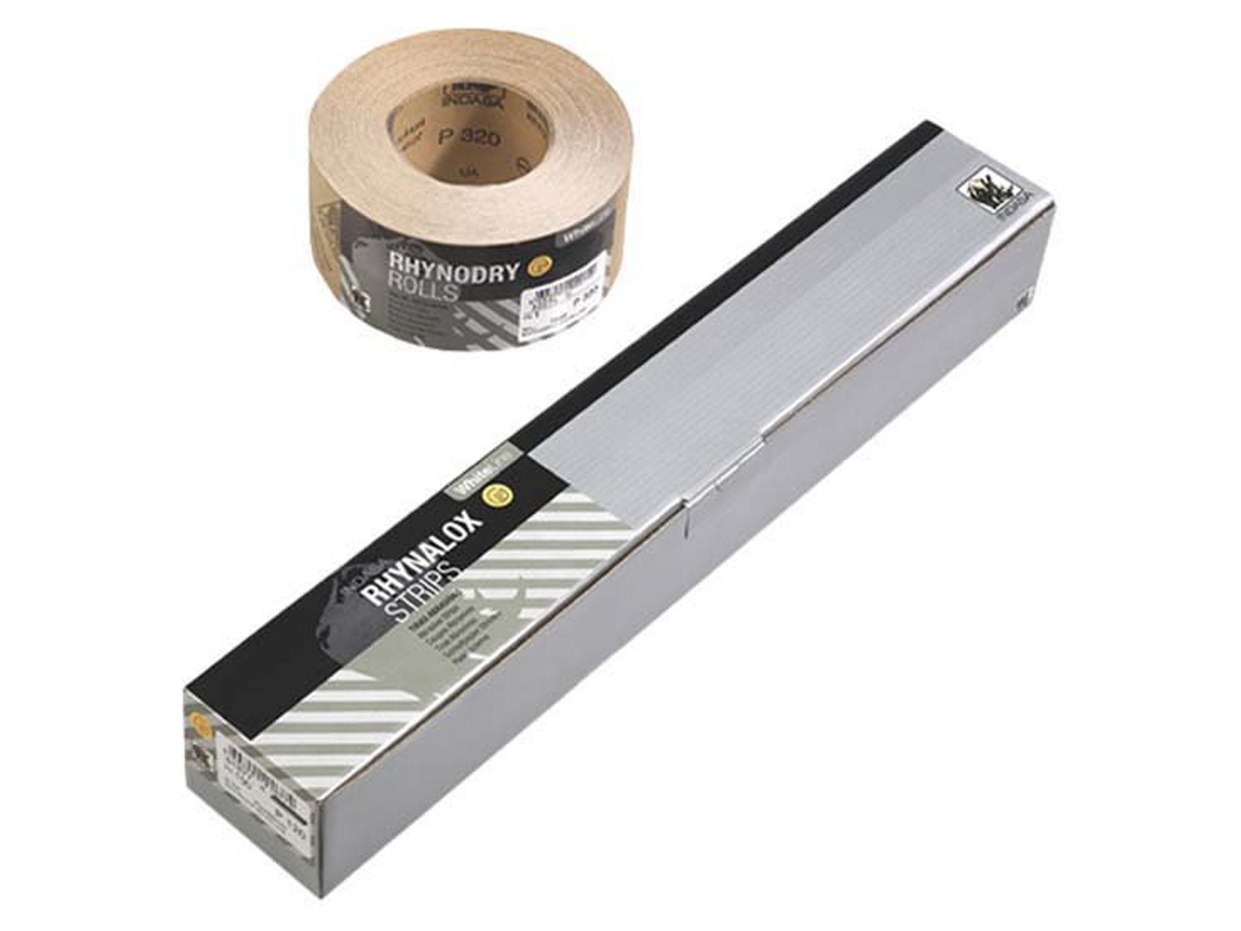 Rolo de Papel Abrasivo Rhynodry White Line P280 115 Mm 50 M Douradoindasa