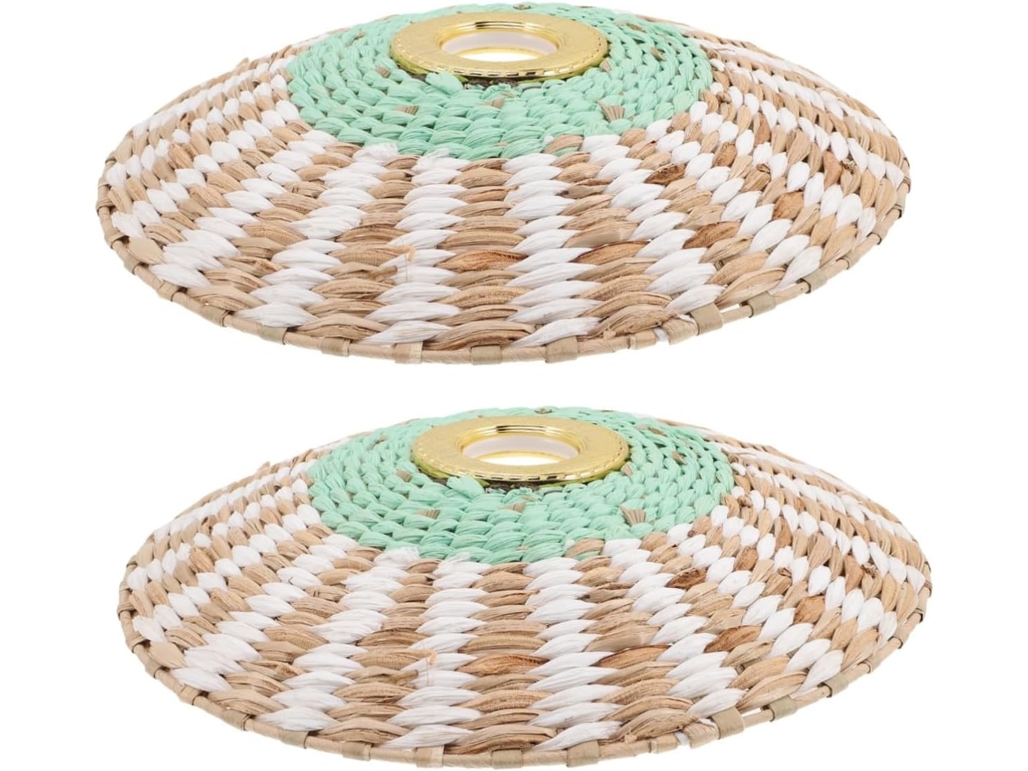 Conjunto De 2 Abajures De Vime Para Lustre/lustre De Teto