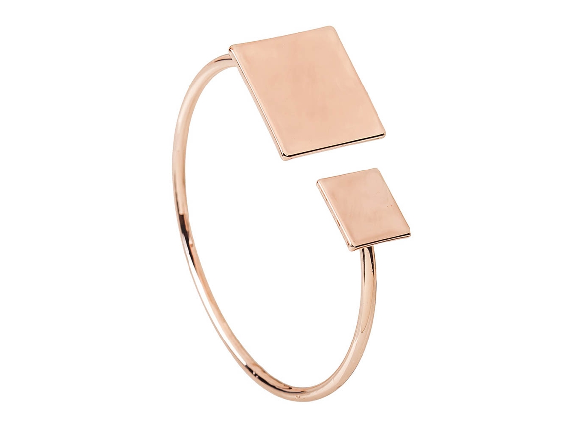 Pulseira Aberta Cor Solida Padrao Geometrico